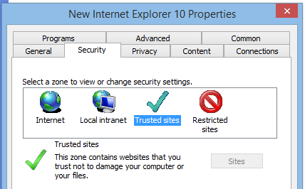 Internet Explorer Trusted Sites with Group Policy
