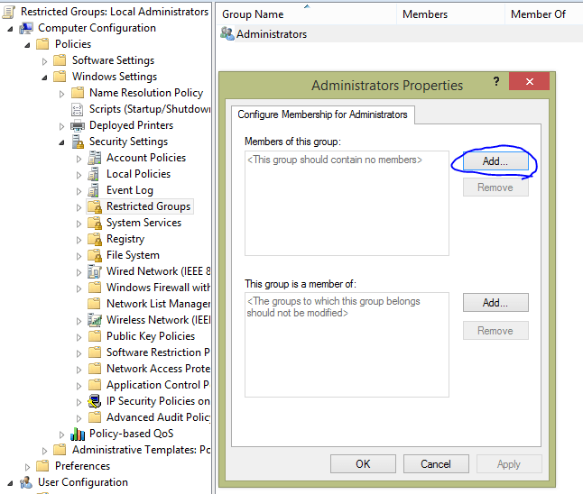 Managing Local Group Memberships with Group Policy Restricted Groups